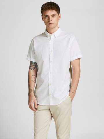 JACK & JONES Regular fit Overhemd 'Summer' in Wit: voorkant