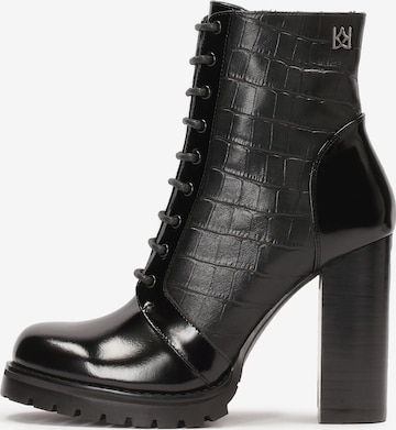 Kazar - Botines con cordones en negro: frente