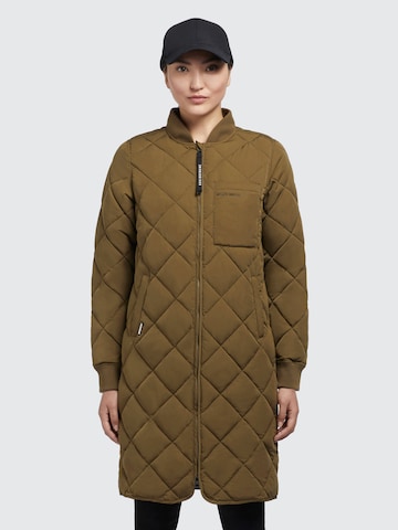 khujo Between-Seasons Coat in Green: front