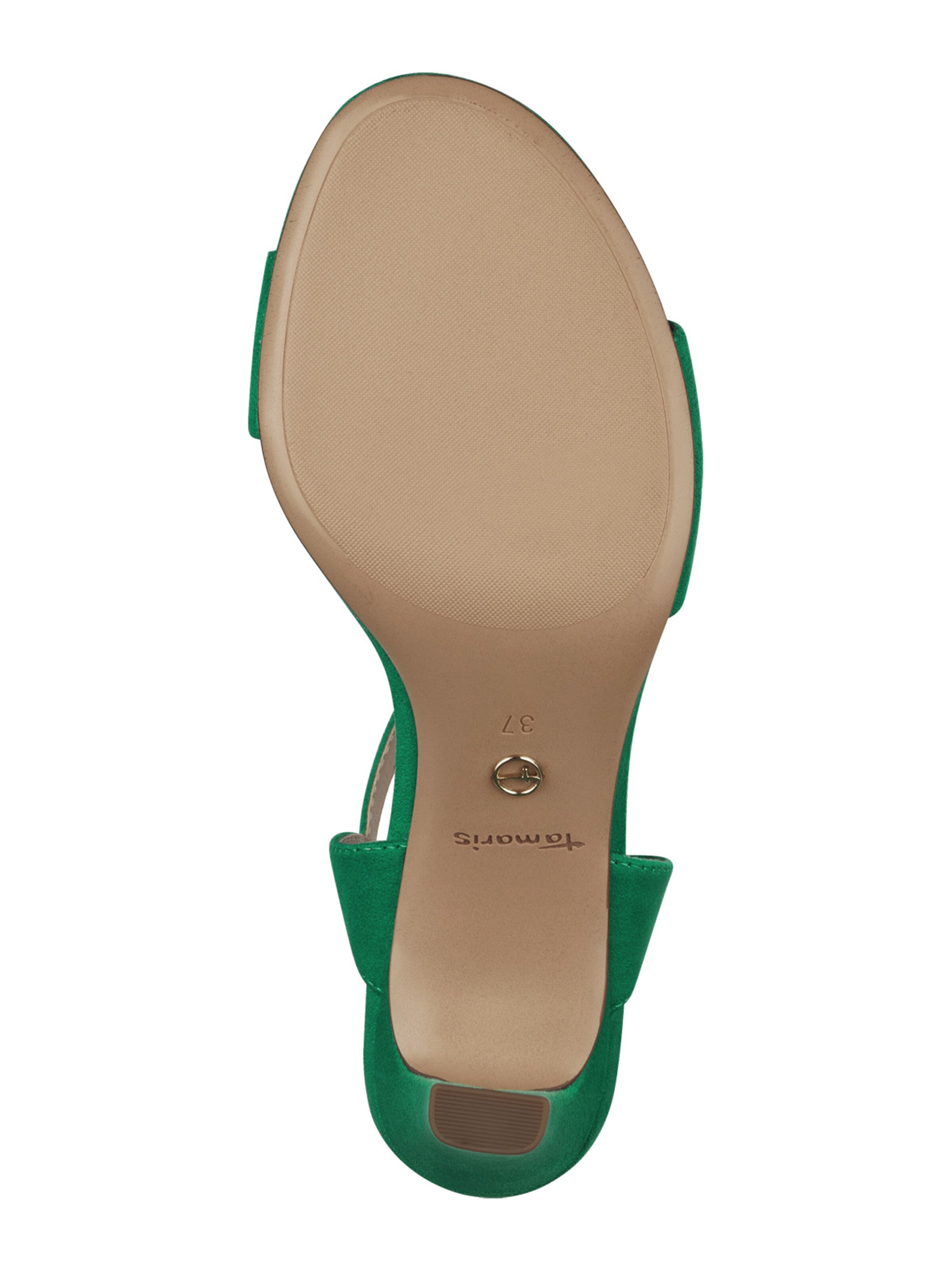 žalia Tamaris Basutės su dirželiais