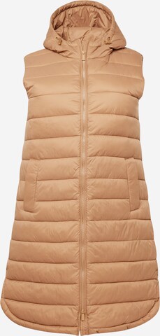 ONLY Carmakoma Bodywarmer 'MELODY' in Bruin: voorkant