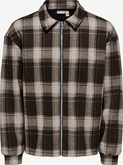 Only & Sons Košulja 'ONSHENDON' u ecru/prljavo bijela / bež melange / tamno smeđa, Pregled proizvoda