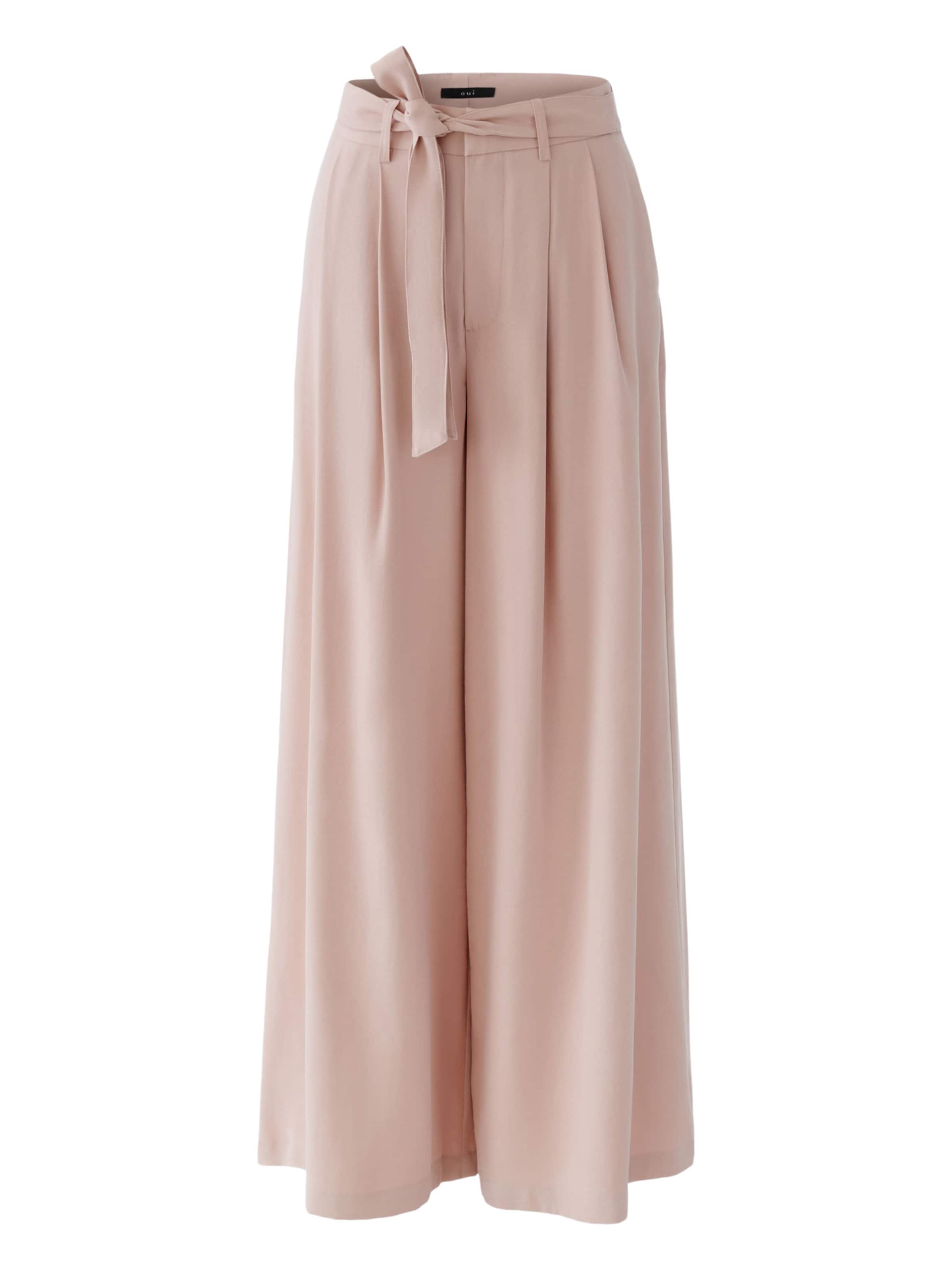 OUI Pleat-Front Pants 'Palazzo' in Pink: front