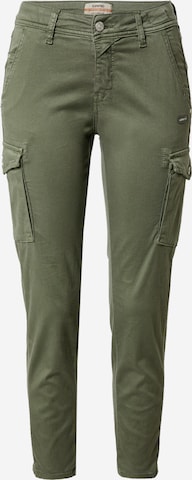 Coupe slim Jeans cargo 'Amelie' Gang en vert : devant