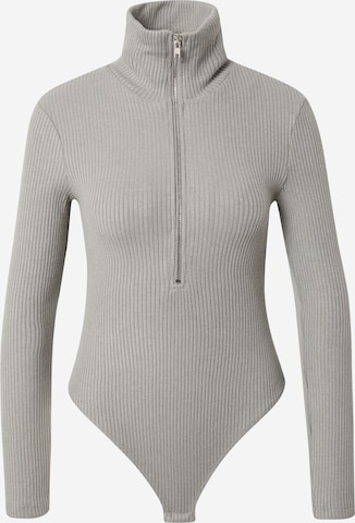 Shirtbody 'Edna' Gina Tricot en gris : devant