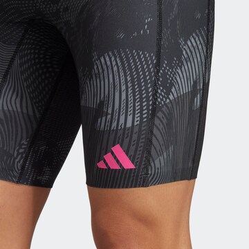 ADIDAS PERFORMANCE Skinny Sportbroek 'Adizero Saturday' in Zwart