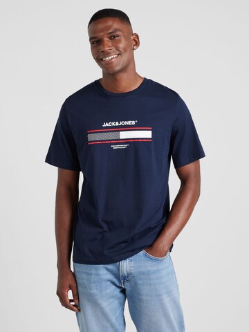 JACK & JONES - Camiseta 'JJSOUTH' en azul: frente