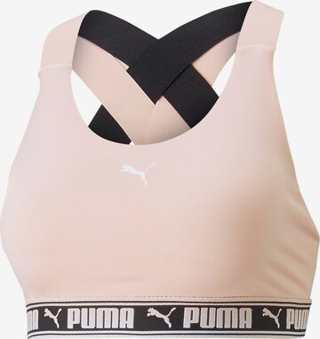 PUMA Bustier Sport bh 'Feel It' in Roze: voorkant