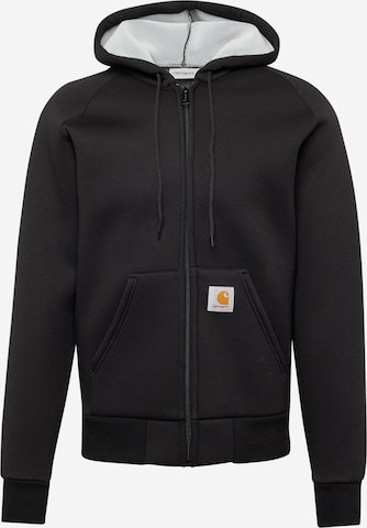 Carhartt WIP Zip-Up Hoodie in Black: front