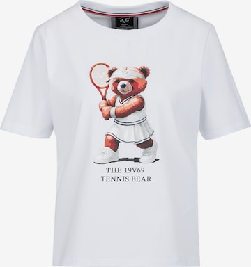 19V69 ITALIA Shirt 'TENNIS BEAR ' in White: front