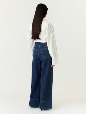 YAS Wide leg Jeans 'YASBea' in Blauw