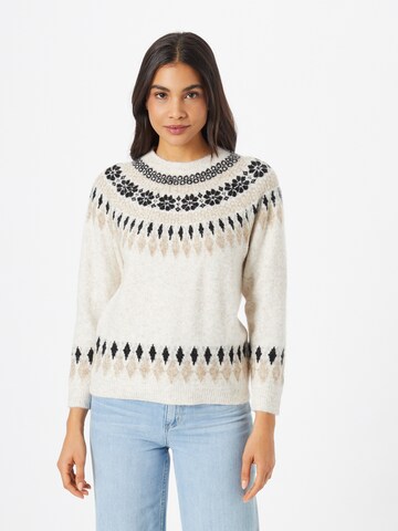 Cream Sweater 'Cherry' in Beige: front