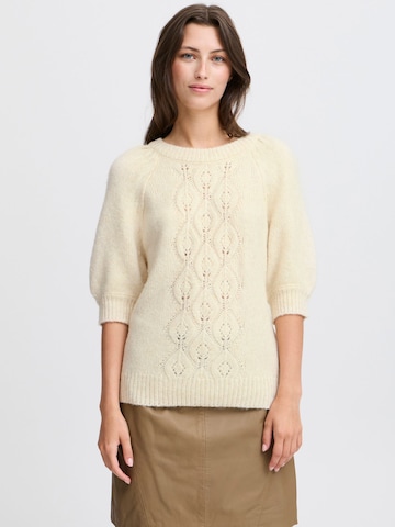 Pull-over 'Oksana' b.young en beige : devant