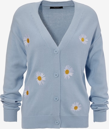 Aniston CASUAL Knit Cardigan in Blue: front