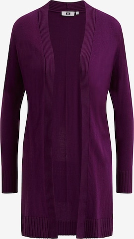 WE Fashion Knit cardigan in Purple: front