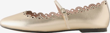 Next Strap ballerina 'Elfie' in Gold: front