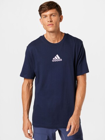 ADIDAS SPORTSWEAR Performance shirt 'Nature Graphic' in Blue: front