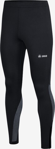 JAKO Skinny Workout Pants in Black: front