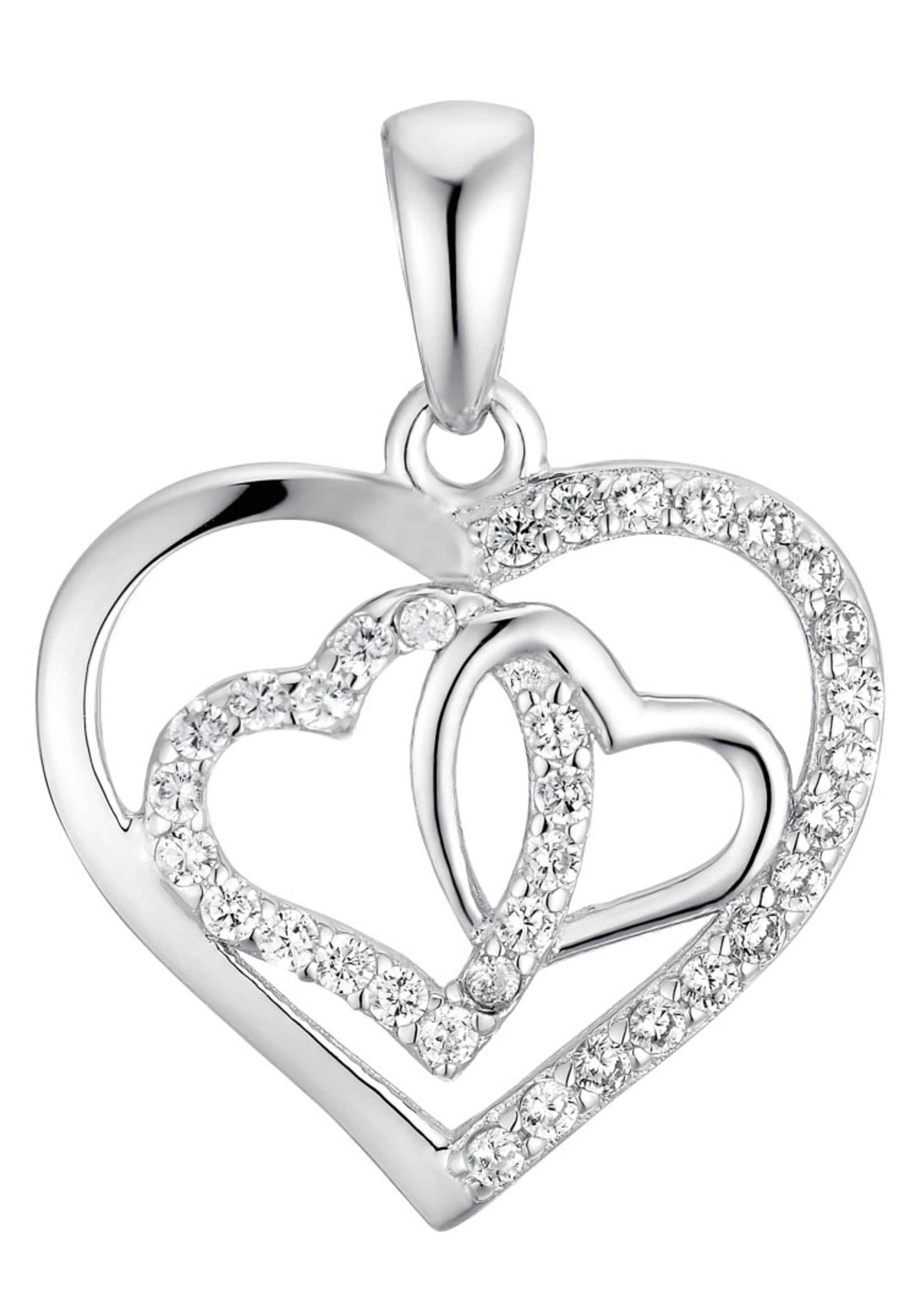 AMOR Pendant in Silver: front
