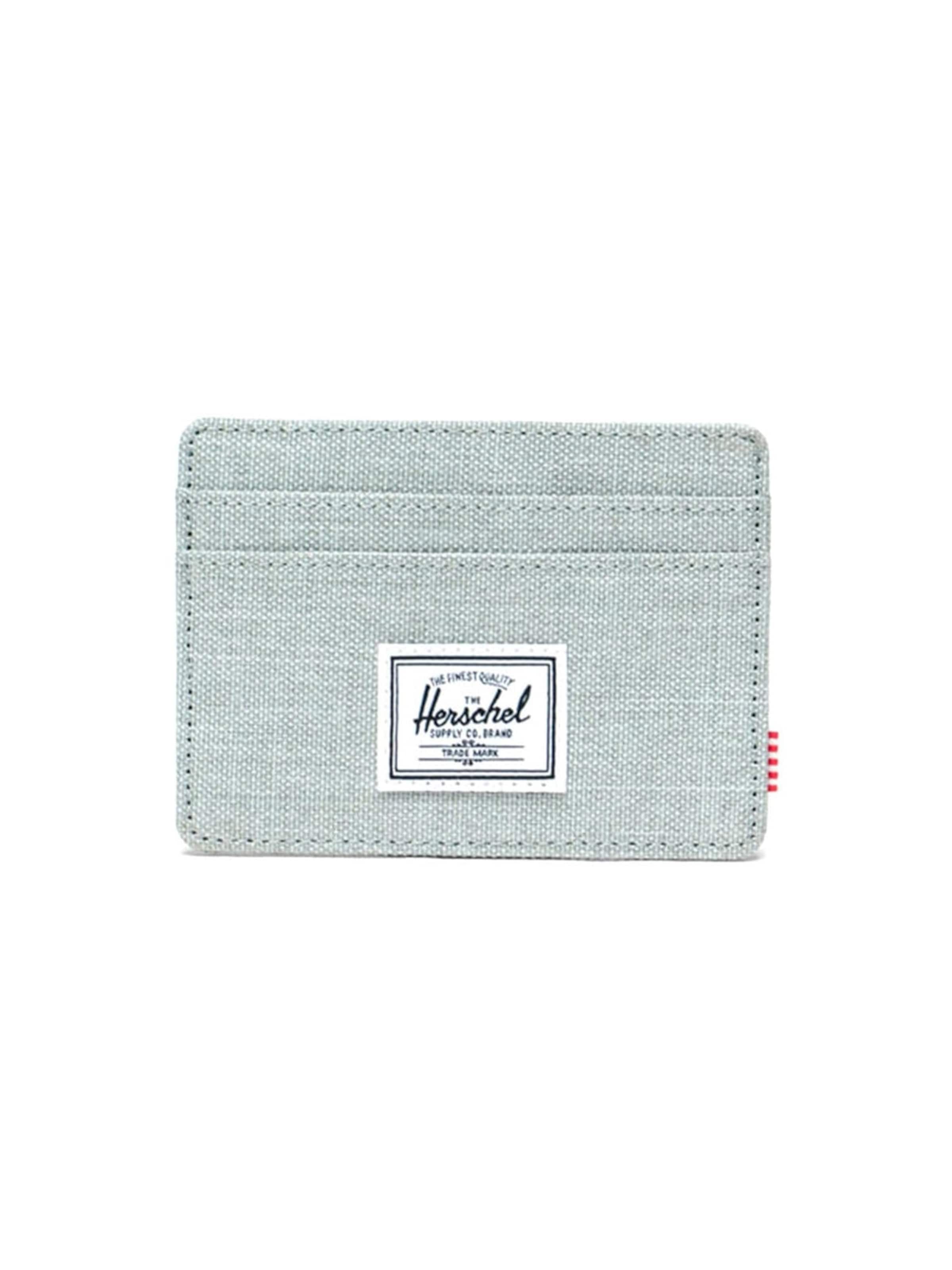 Herschel Tegnebog 'Charlie Cardholder Iceberg Green Crosshatch' i grøn: forside