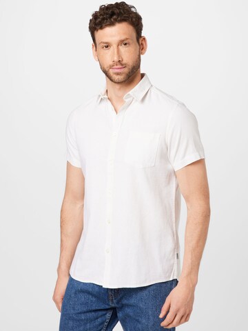 !Solid Slim fit Button Up Shirt 'Allan' in White: front