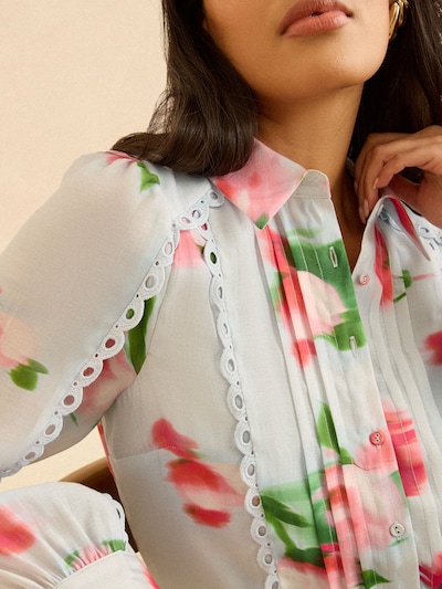 Camicia da donna love & roses di colore blu pastello / verde / rosa antico / rosso ciliegia, Visualizzazione prodotti