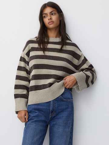 Pull&Bear Sweter w kolorze brązowy: przód