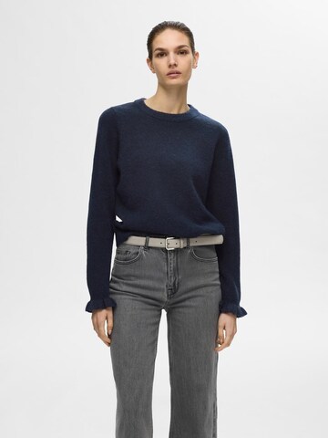 SELECTED FEMME Trui 'SLFLULU' in Blauw: voorkant