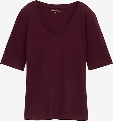 T-shirt TOM TAILOR en rouge : devant