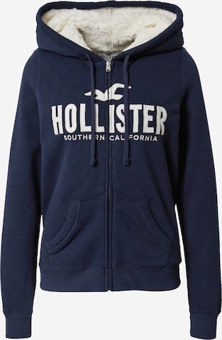 HOLLISTER Sweatvest in Blauw: voorkant