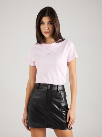 HUGO T-shirt 'Classic' i rosa: framsida
