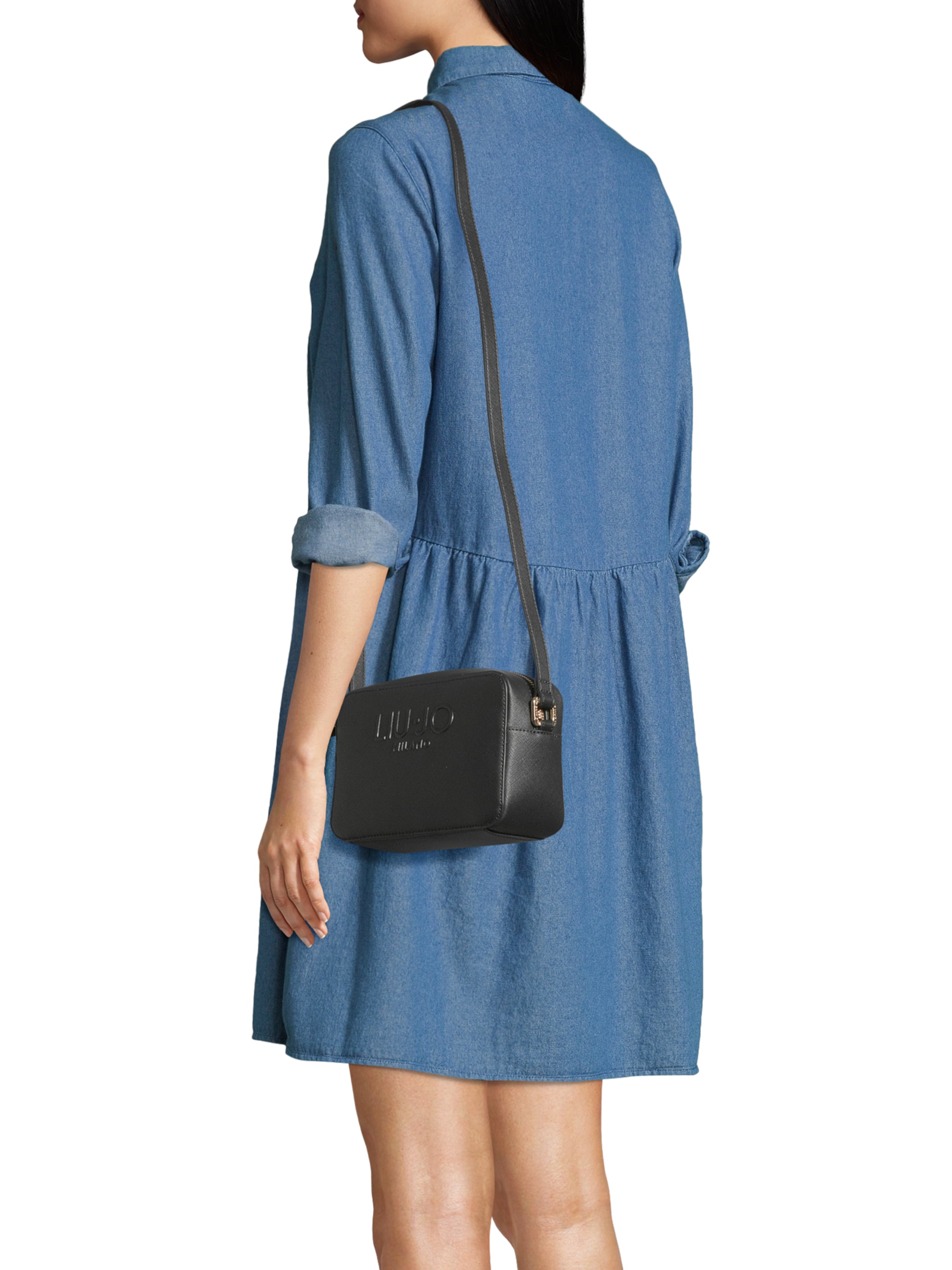 Borsa a tracolla 'Halona' di Liu Jo in nero: frontale