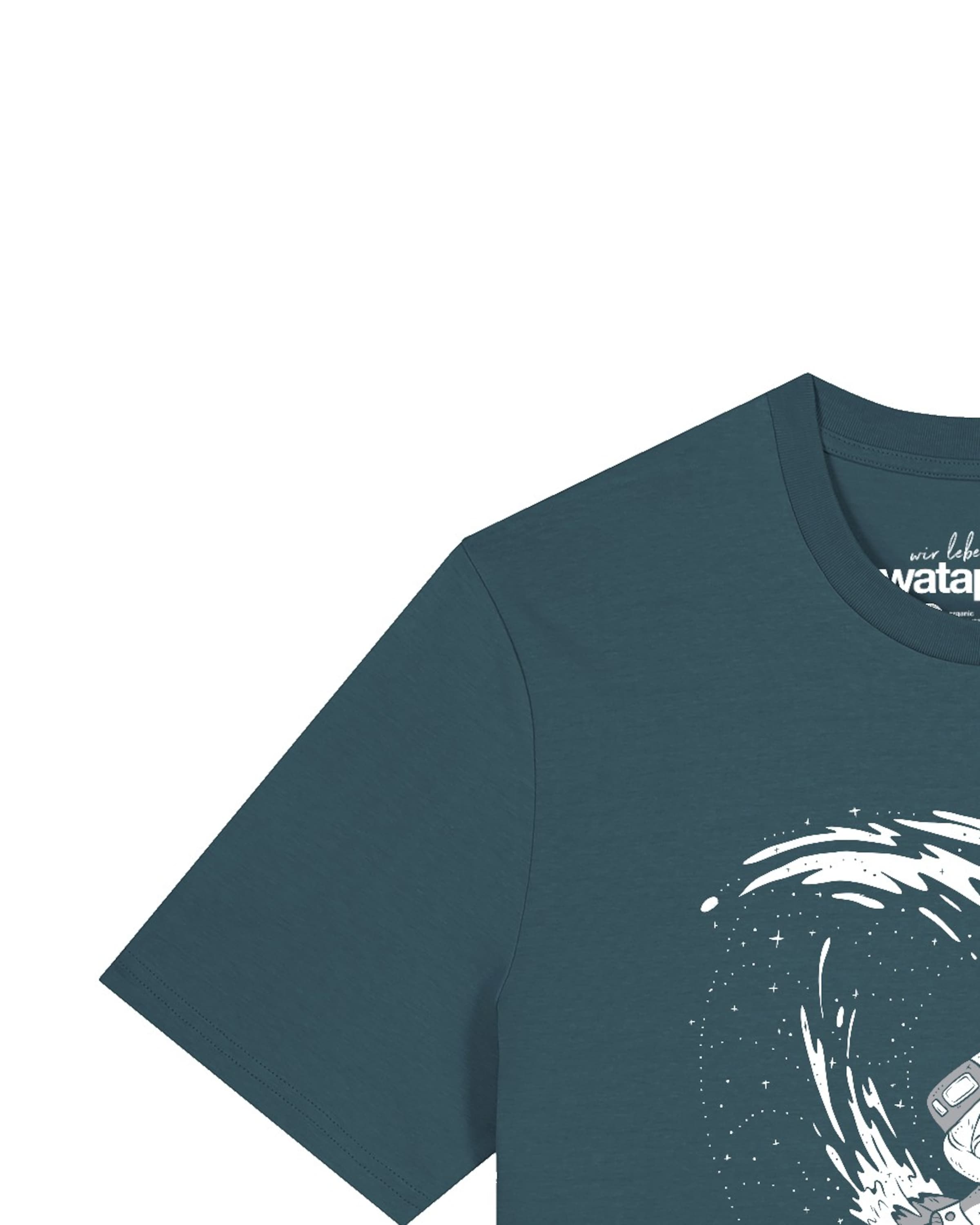 Watapparel Shirt 'Surfing Spaceman' in Blauw