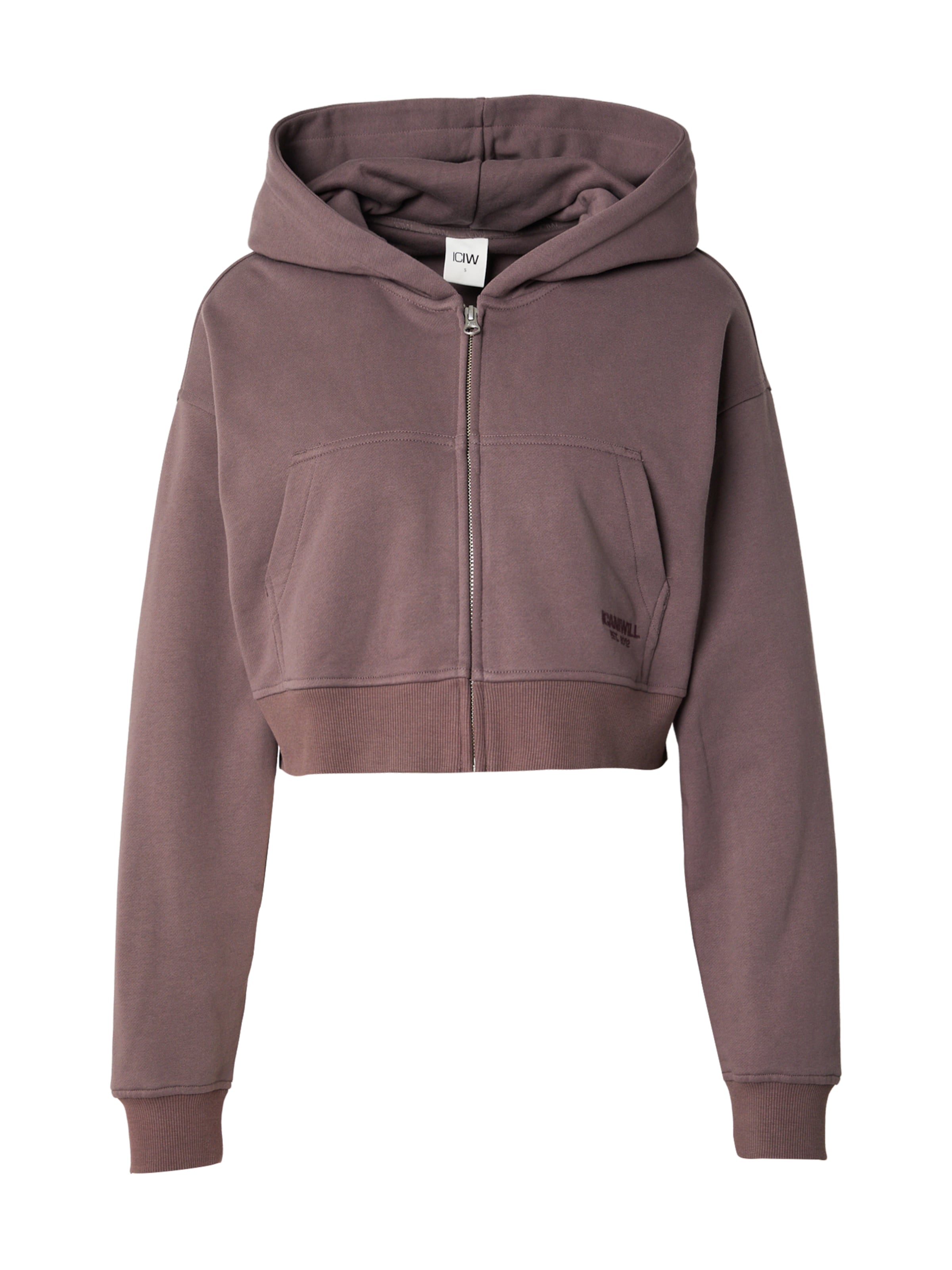 ICANIWILL - Casaco de treino em moletão 'Essence' em castanho: frente