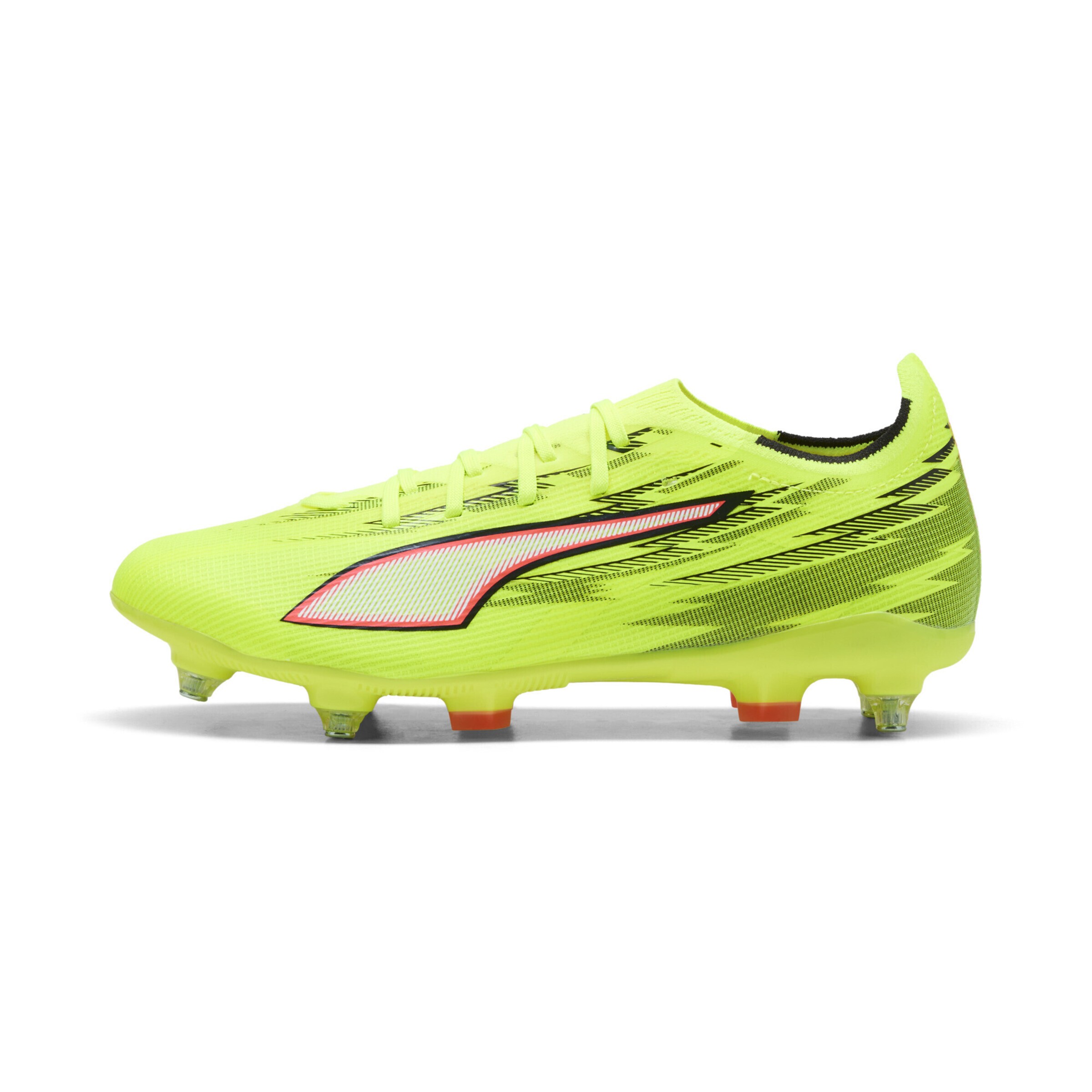 PUMA Voetbalschoen 'Ultra 6' in de kleur Neongeel / Neonrood / Zwart, Productweergave