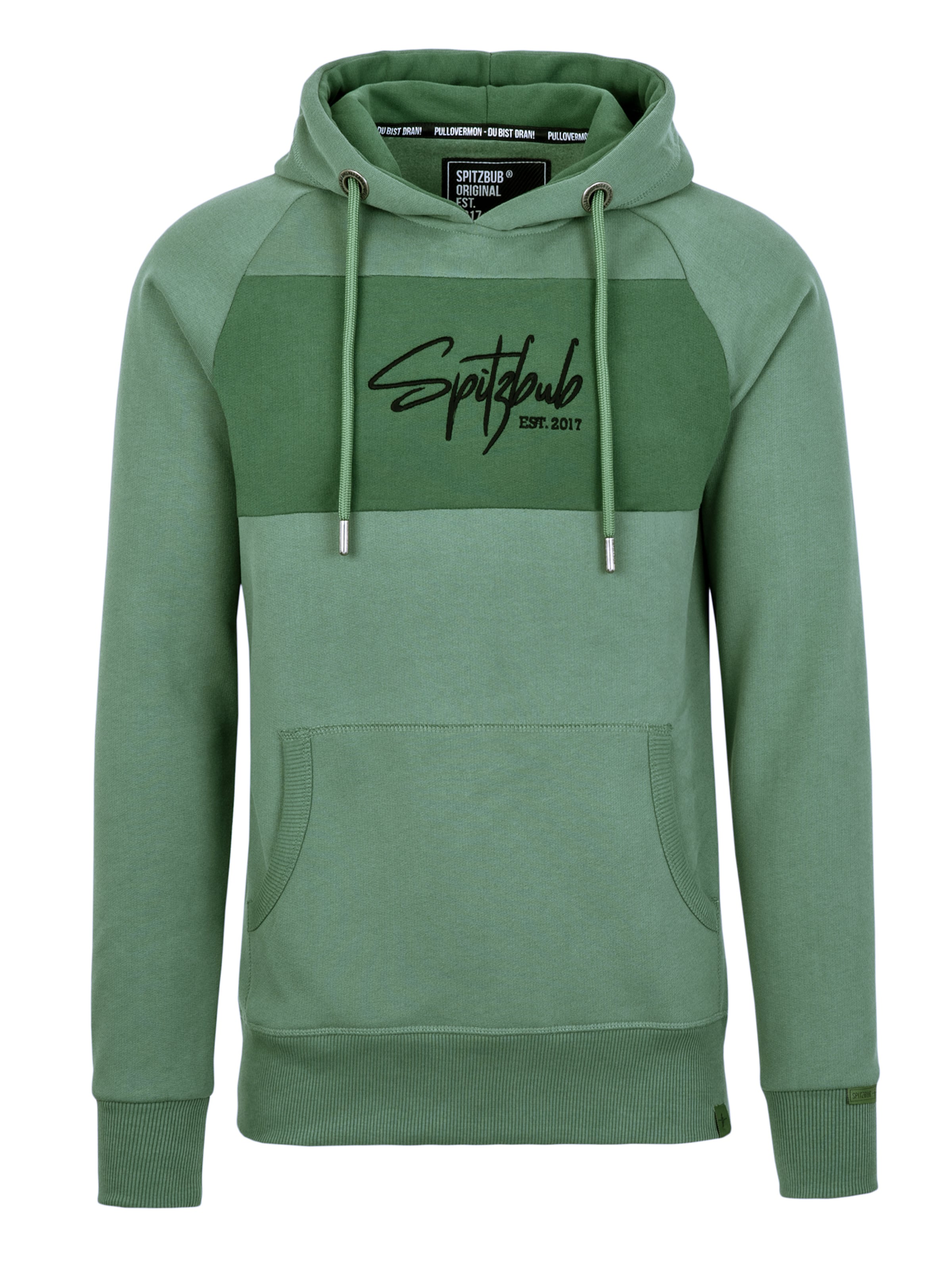 SPITZBUB Sweatshirt 'Street Unframed' in Grün: Vorderseite