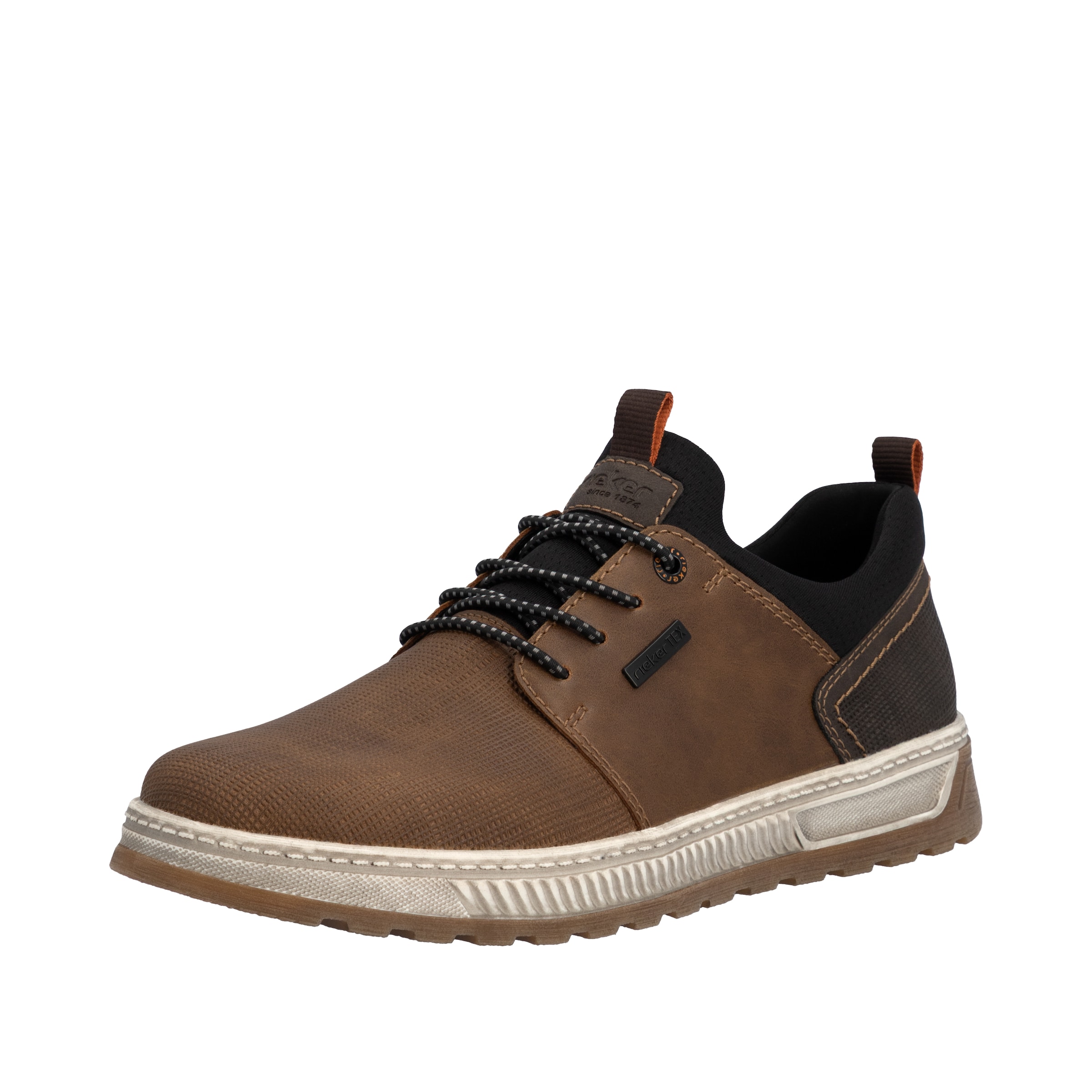 Chaussure à lacets Rieker en marron : devant