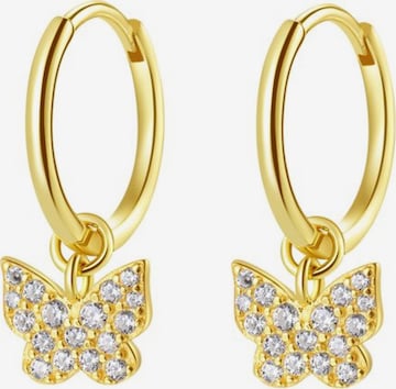 Orecchini 'Butterfly Whisper' di Hey Happiness in oro: frontale