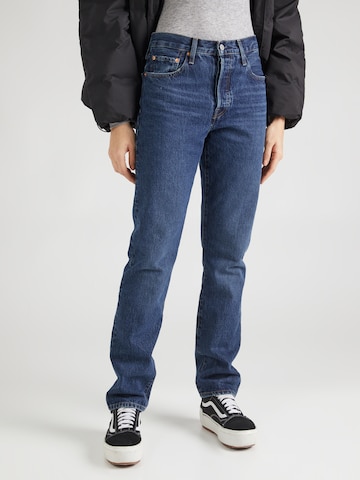 LEVI'S ® Slimfit Jeans '501 Jeans For Women' in Blauw: voorkant
