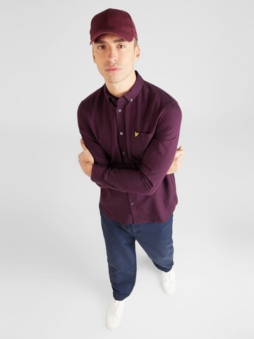 Lyle & Scott - Regular Fit Camisa em roxo