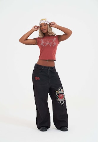 Ed Hardy T-Shirt 'Schmetterlings' in Rot