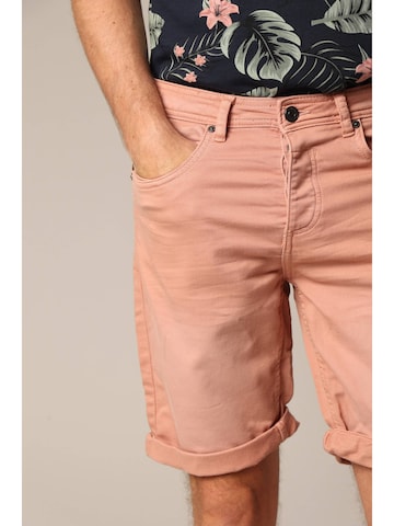 Coupe slim Pantalon 'Bart' Deeluxe en rose