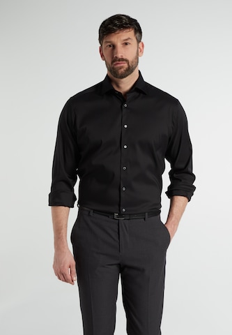 ETERNA Slim Fit Hemd in Schwarz: predná strana