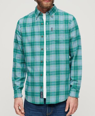 Superdry Regular fit Button Up Shirt in Green