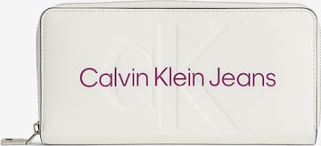 Calvin Klein Jeans Portemonnee in Wit: voorkant