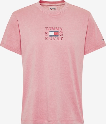 T-shirt Tommy Jeans en rose : devant