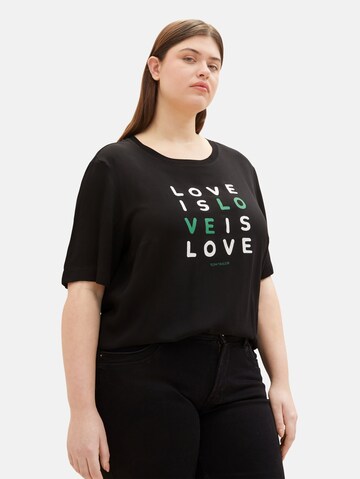 T-shirt Tom Tailor Women + en noir