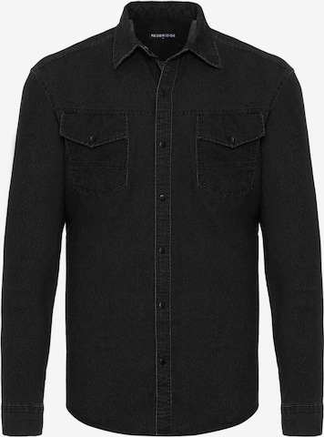 Redbridge Button Up Shirt in Black: front