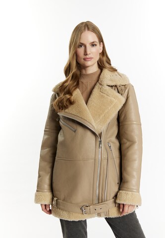 DreiMaster Vintage Winterjas in Beige: voorkant