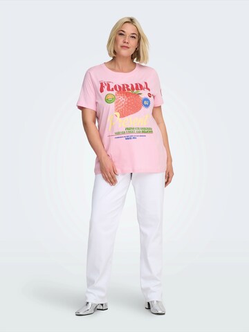 Tricou 'CARBOLETTE' de la ONLY Carmakoma pe roz